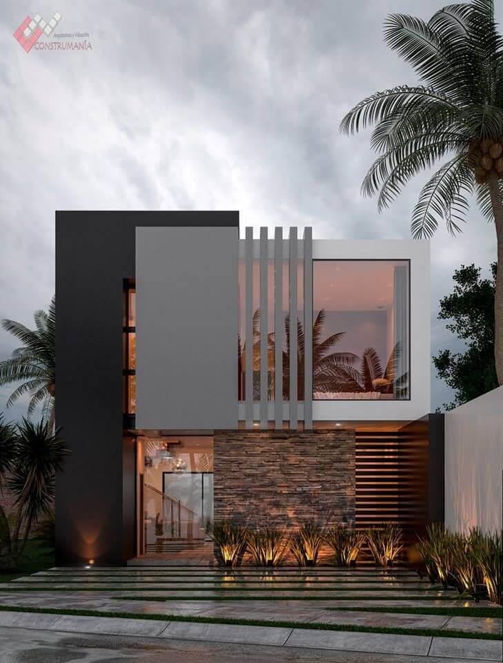 طراحی نمای مدرن ویلا19